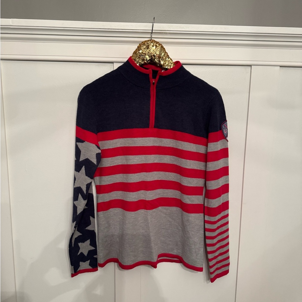 Krimson Klover Stars and Stripes Quarter Zip Mid Layer